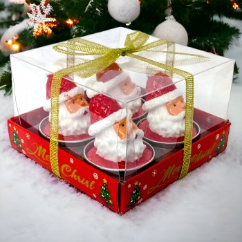 Santa's Aroma Cheer Jolly Faces 4-Pack Gift Set - D [WSG044-D]